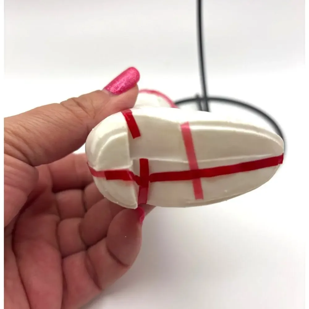 MCM Blown Glass Teardrop Ornament w/ Plastic Candy-Themed Boot Ornament 1950s